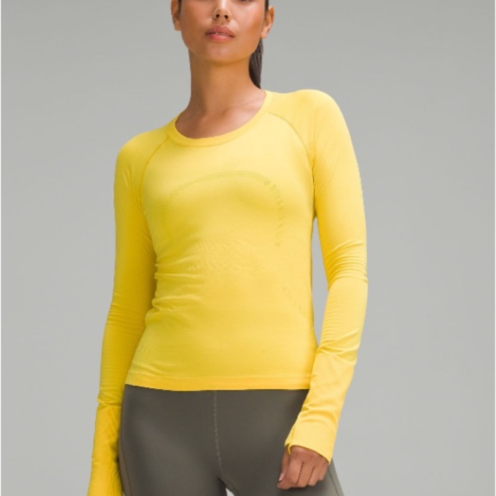 Swiftly Tech Long-Sleeve Shirt 2.0 waist length in Utility Yellow